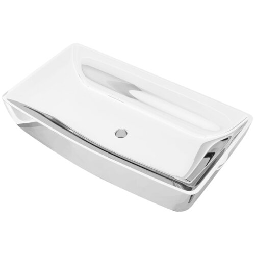 Maison Chic Umivalnik - Kopalna umivalnik - Lavabo keramičen 71x38x13,5 cm srebrn, (21684943) Cene