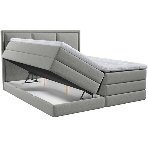 MID.YOU POSTELJA BOXSPRING 180 cm x 200 cm , tekstil rjavosiva Slike