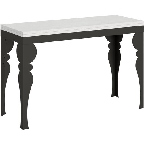 Itamoby   Paxon Double (120x45/90 cm) - bela, barva nog: antracit - preklopna jedilna miza, (20842911) Cene