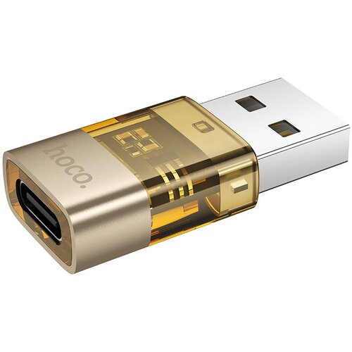 Hoco adapter usb a (mu&amp;scaron;ki) &amp;rarr; type c (ženski) UA36C zlatni Slike