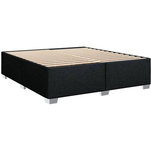  Krevet s oprugama i madracem crni 200x200 cm od tkanine Slike