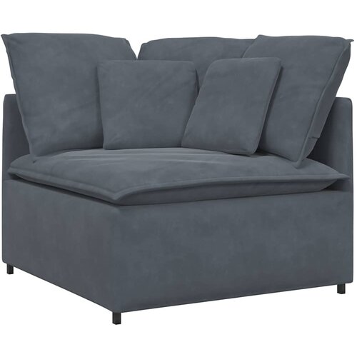 Modularna sofa s jastucima, bar&amp;scaron;unasta, tamno siva Slike