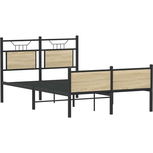 VidaXL Okvir kreveta bez madraca boja hrasta sonome 120x200 cm drveni Slike