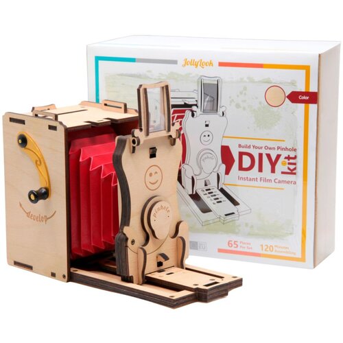 JollyLook Lesena Pinhole instant film kamera kit za samosestavljanje - naravni les (65 delna), (21026549) Cene