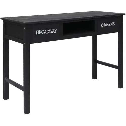  Konzolna mizica črna 110x45x76 cm les