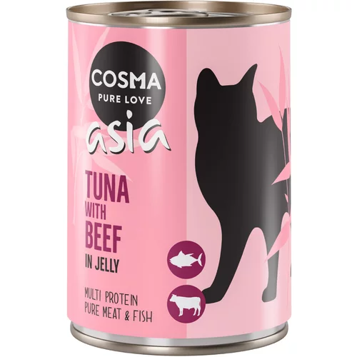 Cosma Varčno pakiranje Asia v želatini 12 x 400 g - Tuna z govedino