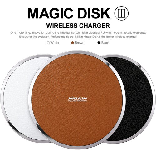 Nillkin Magic Disc 3 brezžični polnilec 10W črne barve Slike