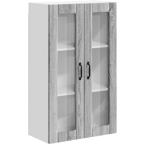  Zidni stakleni ormarić Lucca Siva sonoma 60 x 31 x 100 cm Slike