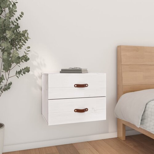 vidaXL Stenska nočna omarica bela 50x36x40 cm Cene