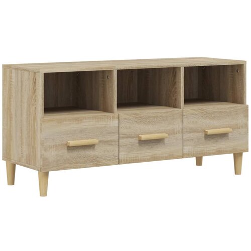 Maison Chic TV omarica - TV stojalo - Televizijska omarica sonoma hrast 102x36x50 cm konstruiran les, (21699084) Slike