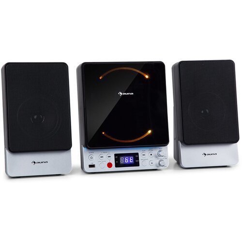 Auna Microstar, mikrosistem, navpični sistem, CD predvajalnik, bluetooth, USB, daljinski upravljalnik Cene