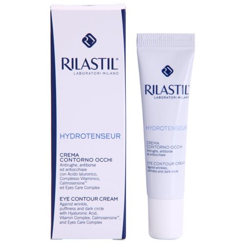 Rilastil Hydrotenseur krema za predel okoli oči proti gubam, zabuhlosti in temnim kolobarjem 15 ml Slike