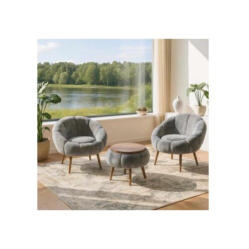 Atelier Del Sofa fotelje i klub stočić lida wellsoft grey Cene