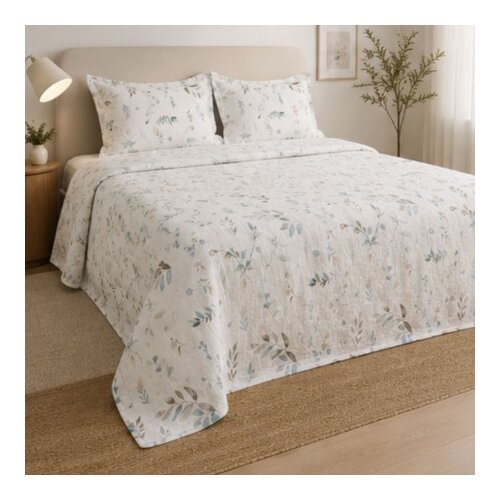 Dekordom Prekrivač set bloom 150x200 / 50x70+5 - white/blue ( 025816 ) Slike