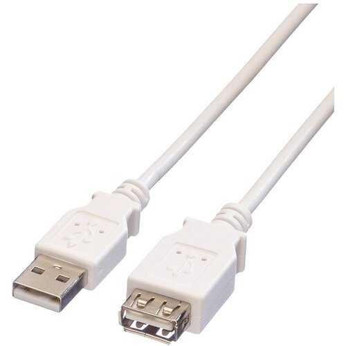 Value USB kabel USB 2.0 USB-A vtič\, USB-A vtičnica 1.80 m bela za&scaron;čiten 11.99.8949, (20417239) Cene
