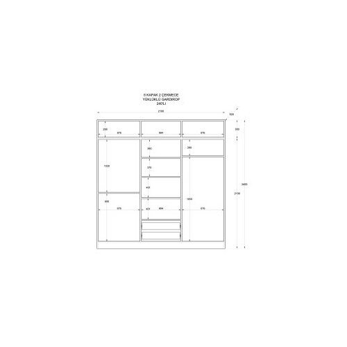 Hanah home Ormar Rb-185-16, 210x240x52 cm, Bijeli Slike