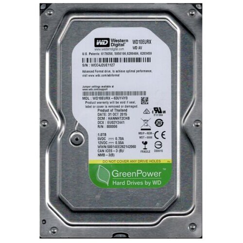 HDD WD 1TB SATA3 64MB Pull WD10EURX-P Cijene