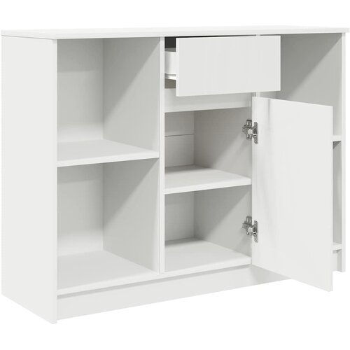  Komoda s ladicama bijela 101x35x76 cm konstruirano drvo Slike