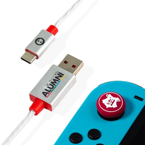 Numskull Official Harry Potter LED USB Type-C Cable and Thumb Stick Grips - 1,5 m Fast Charging Lead - Združljivo z Xbox Series X|S, PlayStation 5, Nintendo Switch, (21328176) Cene