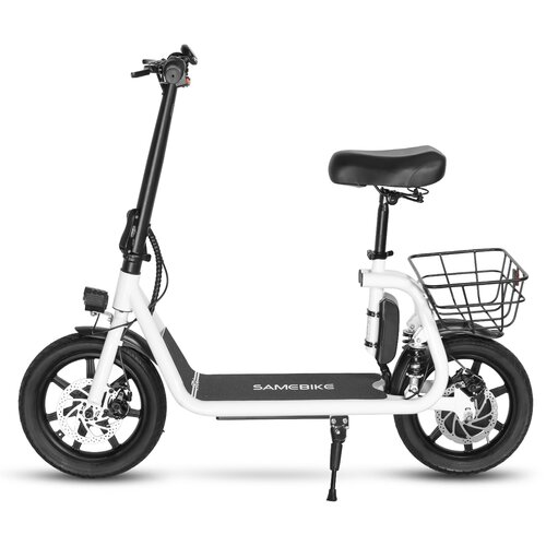 Samebike SM-C02 zložljiv električni skiro s sedežem, 500W 36V 13Ah, 14", bel, (21960469) Cene
