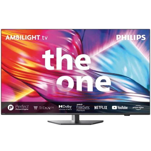 Philips TV LED 50PUS8919/12, 126 cm (50") The One series, Ambilight 4K TV, 144Hz, VRR, FreeSync Smart platform Titan OS, P5 Imag