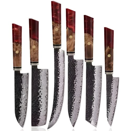  Set damašćanskih kuhinjskih noževa AI-37356 - Crvena KP37356 Cene