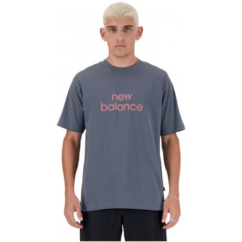 New Balance Majice &amp;amp; Polo majice Sport essentials linear t-shirt Modra Slike