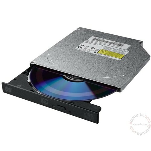 Lite-On DS-8ACSH-24 DVD±RW Slim SATA crni optički uredjaj Slike