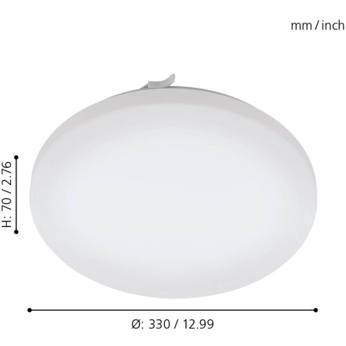 Eglo Frania plafonjera/1, led, 17,3w, 2000lm, ip44, okrugla, bela Cene