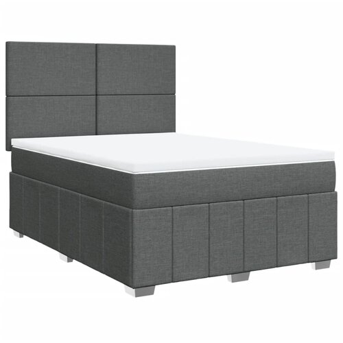 Maison Chic Box spring postelja - Vzmetna postelja z vzmetnico temno siva 160x200 cm blago SL11608, (21904417) Cene