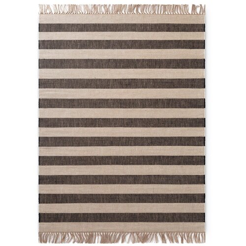 Hanse Home Črna/kremno bela ročno tkana preproga iz jute 120x170 cm Playa &ndash; Cene
