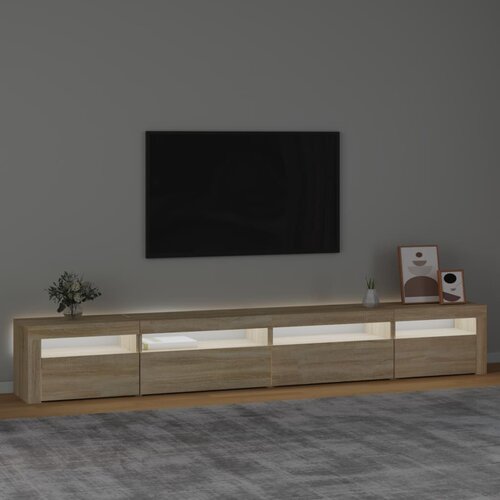  ormarić s LED svjetlima boja hrasta sonome 270x35x40 cm Slike