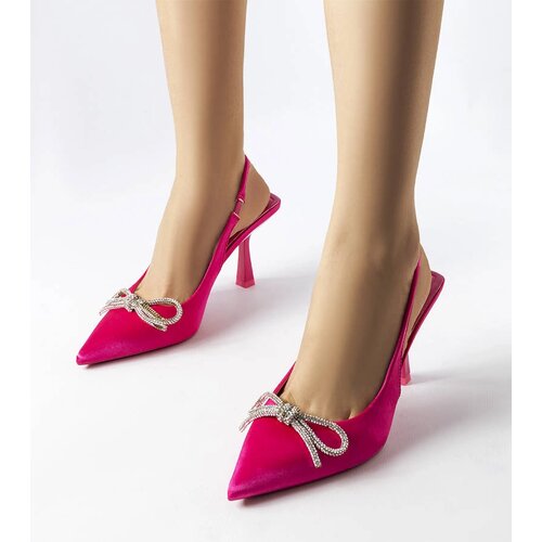 Gemre Pink high heels with a bow Wildrose Cene