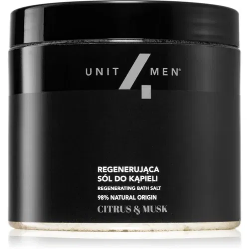 Unit4Men Bath Salt Citrus & Musk sol za kupku s regenerirajućim učinkom 700 g