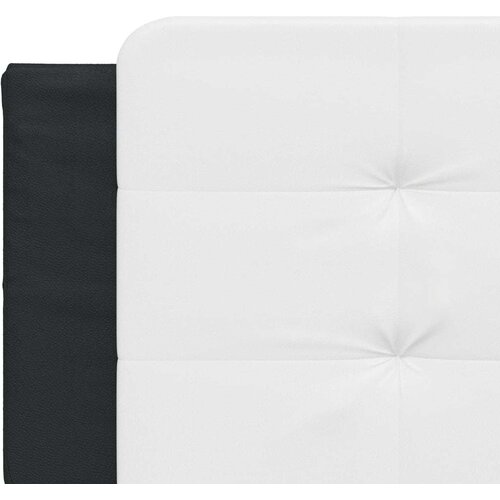  Okvir za krevet s uzglavljem crno-bijeli 200x200cm umjetna koža Slike
