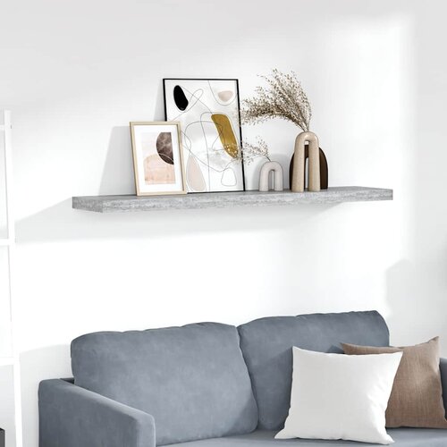  Plutajuća zidna polica siva boja betona 120 x 23,5 x 3,8 cm MDF Cijene
