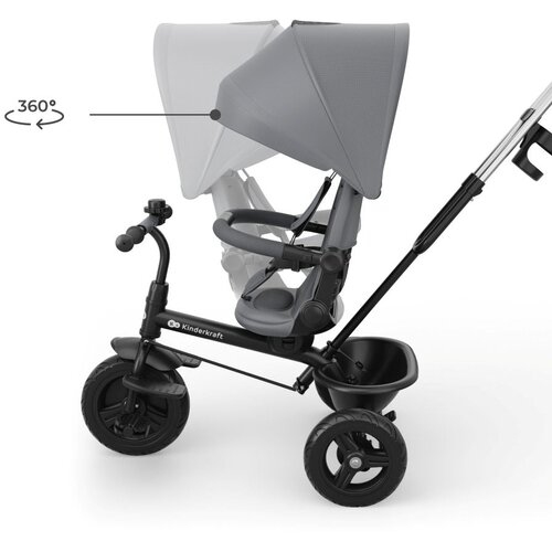 Kinderkraft Tricikl Aston 2 Plus, Grey Slike