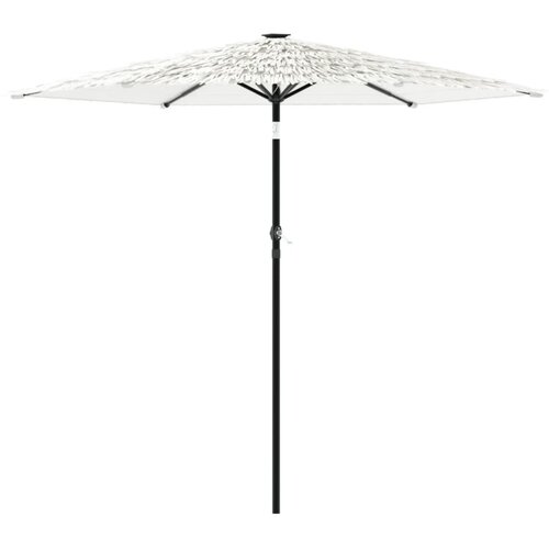  Vrtni suncobran s čeličnom &amp;scaron;ipkom bijeli 223x223x213 cm Slike