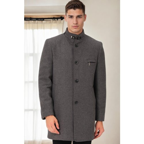 Dewberry PLT8367 MEN'S COAT-STRAIGHT GREY-2 Cene