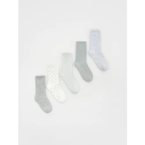 Reserved - Komplet od 5 pari čarapa - bljedozeleno