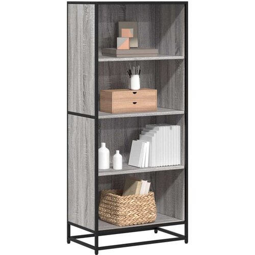vidaXL Polica za knjige Siva Sonoma 60x35x139 cm Konstruirano drvo Cijene