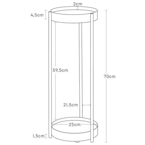 YAMAZAKI Kovinsko stojalo za cvetlične lonce (vi&amp;scaron;ina 70 cm) Tower &amp;ndash; Slike