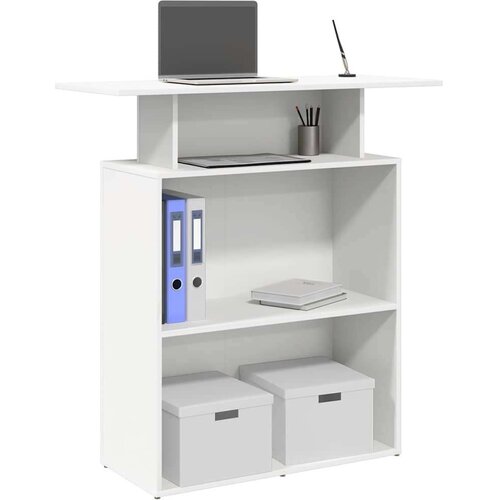 vidaXL Recepcijski stol bijeli 100x40x104 cm izrađeno drvo Cijene