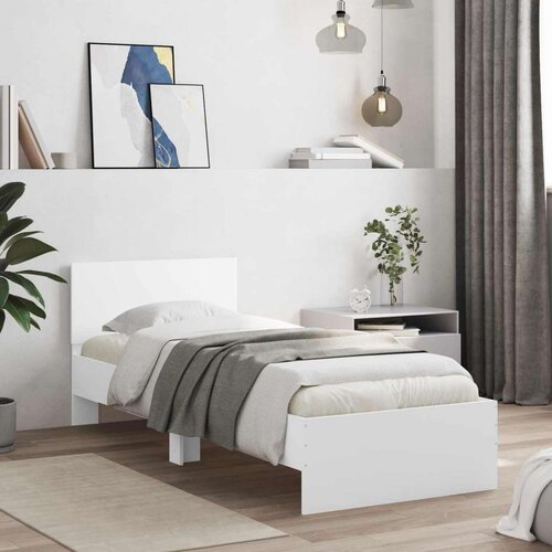  Okvir za krevet s LED svjetlom Bijela 80 x 200 cm - Bijela Cijene