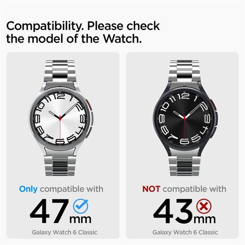 Spigen MODERN FIT PA&amp;Scaron;ČEK ZA SAMSUNG GALAXY WATCH 6 CLASSIC 47 MM TRPEŽEN, (5000302906) Slike