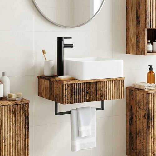 Zidni sudoper Staro drvo 50 x 41 x 39 cm Konstruirano drvo Cijene