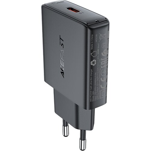 Acefast Majhen ploski polnilec GaN PD 20 W USB-C, črn, (21580912) Slike