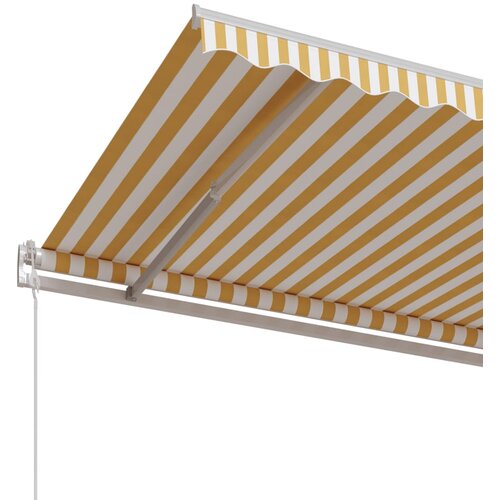 Tenda na automatsko uvlačenje 450 x 350 cm žuto-bijela Slike