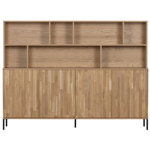 WOOOD Regal iz masivnega hrasta 200x150 cm Gravure – Cene