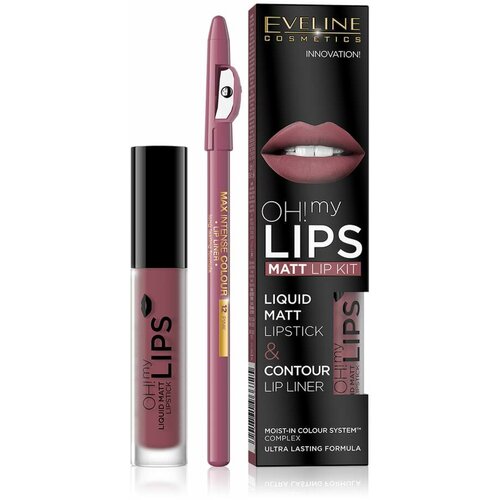 Eveline oh my lips liquid matt lipstik&lip liner 06 Slike